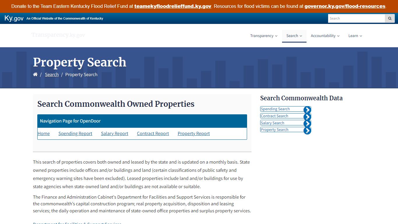 Property Search - Transparency.ky.gov - Kentucky